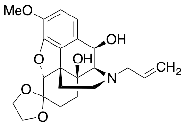 (5Alpha,10Beta)-4,5-Epoxy-10,14-dihydroxy-3-methoxy-17-(2-propen-1-yl)-morphinan-6-one Cyclic 1,2-Ethanediyl Acetal - image 1