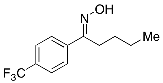 (E)-1-(4-(Trifluoromethyl)phenyl)pentan-1-one Oxime - image 1
