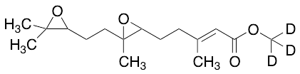 (2E)-5-[3-[2-(3,3-Dimethyl-2-oxiranyl)ethyl]-3-methyl-2-oxiranyl]-3-methyl-2-pentenoic-d3 Acid - image 1