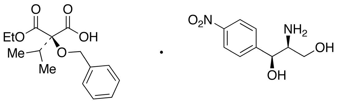 (2R)-2-Isopropyl-2-(benzyloxy)-propanedioic Acid 1-Ethyl Ester (1S,2S)-2-Amino-1-(4-nitrophenyl)-1,3-propanediol Salt - image 1