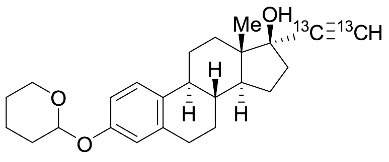 17-(Ethynyl-13C2)-3-[(tetrahydro-2H-pyran-2-yl)oxy]-19-norpregna-1,3,5(10)-trien-20-yn-17-ol - image 1