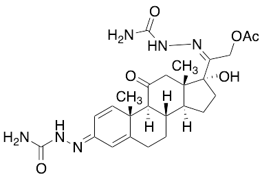 3,20-Disemicarbazone-17,21-dihydroxy-pregna-1,4-diene-3,11,20-trione 21-Acetate - image 1