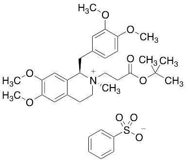 (1R,2R)-2-(3-(tert-butoxy)-3-oxopropyl)-1-(3,4-dimethoxybenzyl)-6,7-dimethoxy-2-methyl-1,2,3,4-tetrahydroisoquinolin-2-ium benzenesulfonate (1:1) - image 1