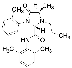rac-trans-N-(2,6-Dimethylphenyl)-4-methyl-1-(2-methylphenyl)-5-oxo-3-propylimidazolidine-2-carboxamide - image 1