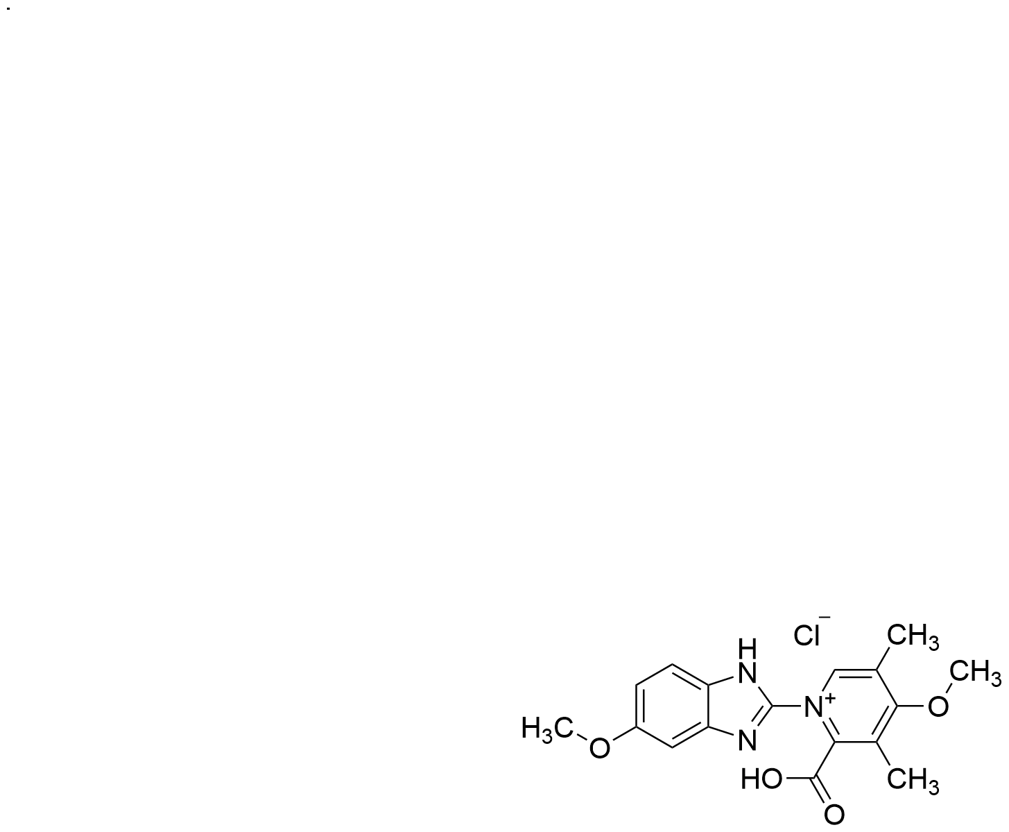 2-Carboxy-4-methoxy-1-(5-methoxy-1H-benzo[d]imidazol-2-yl)-3,5-dimethylpyridin-1-ium Chloride - image 1