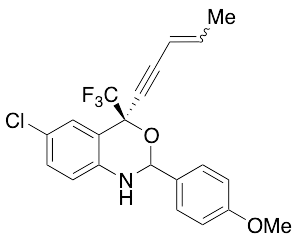 (4S)-6-Chloro-2-(4-methoxyphenyl)-4-(pent-3-en-1-yn-1-yl)-4-(trifluoromethyl)-2,4-dihydro-1H-benzo[d][1,3]oxazine - image 1