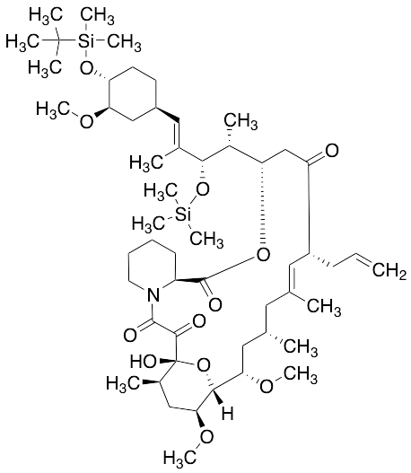23-Hydroxy-33-O-tert-butyldimethylsilyloxy-27-O-trimethylsilyl-iso-FK-506 - image 1