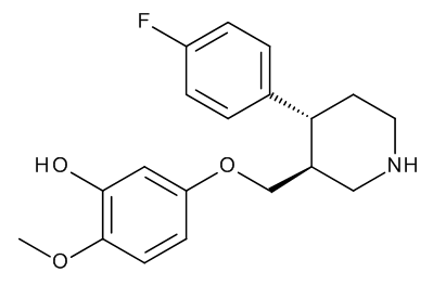 (3S-trans)-5-[[4-(4-Fluorophenyl)-3-piperidinyl]methoxy]-2-methoxyphenol (Paroxetine Metabolite) - image 1