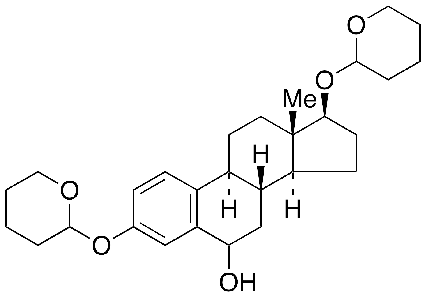(17Beta)-3,17-Bis[(tetrahydro-2H-pyran-2-yl)oxy]-estra-1,3,5(10)-trien-6-ol (Mixture of Diasteromers) - image 1