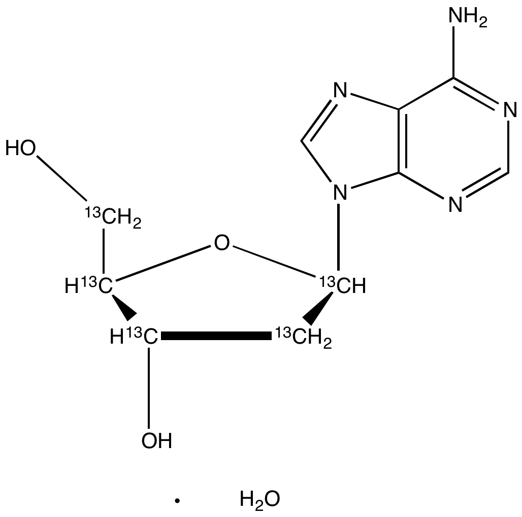 2'-Deoxyadenosine Monohydrate-13C5 - image 1
