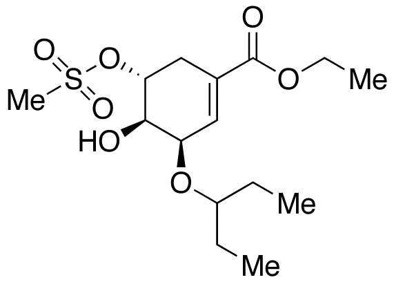 (3R,4R,5R)-3-(1-Ethylpropoxy)-4-hydroxy-5-[(methylsulfonyl)oxy]-1-cyclohexene-1-carboxylic Acid Ethyl Ester - image 1