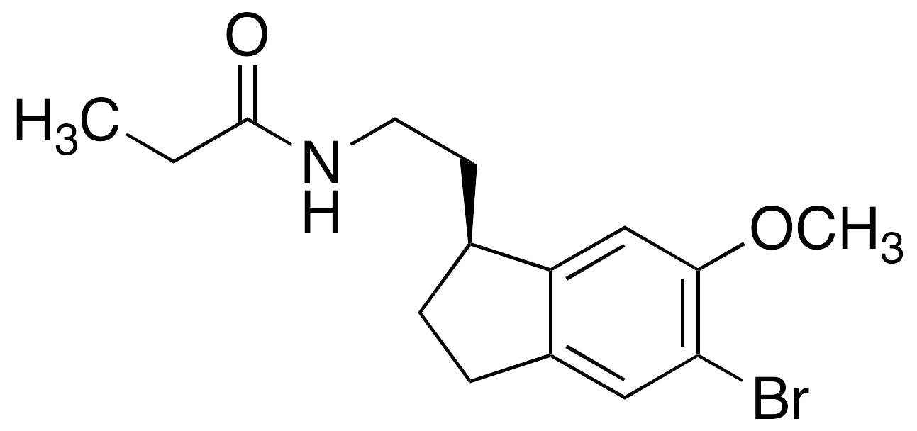 (S)-N-[2-(5-Bromo-2,3-dihydro-6-methoxy-1H-inden-1-yl)ethyl]propanamide - image 1
