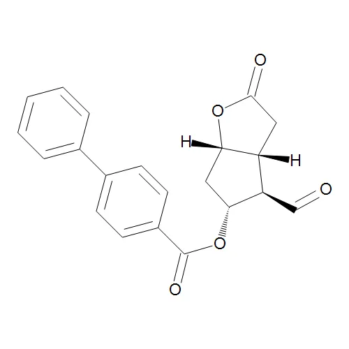 (3aR,4R,5R,6aS)-4-Formyl-2-oxohexahydro-2H-cyclopenta[b]furan-5-yl [1,1'-biphenyl]-4-carboxylate - image 1