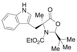 (2S,4S)-2-(tert-Butyl)-3-(ethoxycarbonyl)-4-(indol-3-yl-methyl]-4-methyl-1,3-oxazolidin-5-one - image 1