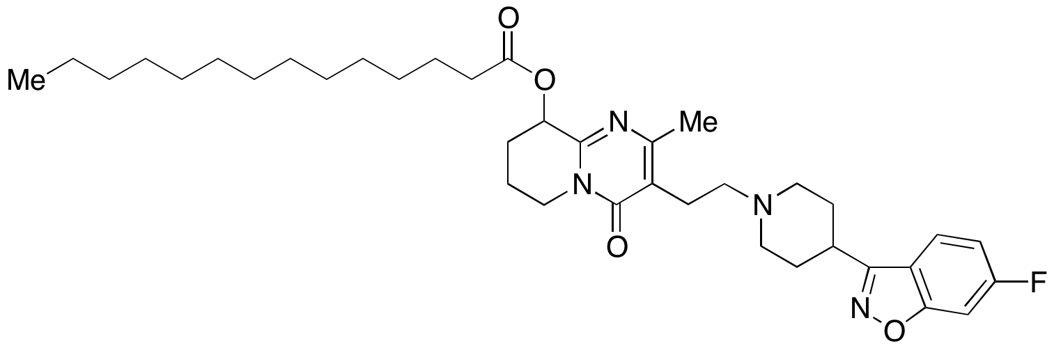 Tetradecanoic Acid 3-[2-[4-(6-Fluoro-1,2-benzisoxazol-3-yl)-1-piperidinyl]ethyl]-6,7,8,9-tetrahydro-2-methyl-4-oxo-4H-pyrido[1,2-a]pyrimidin-9-yl Ester - image 1