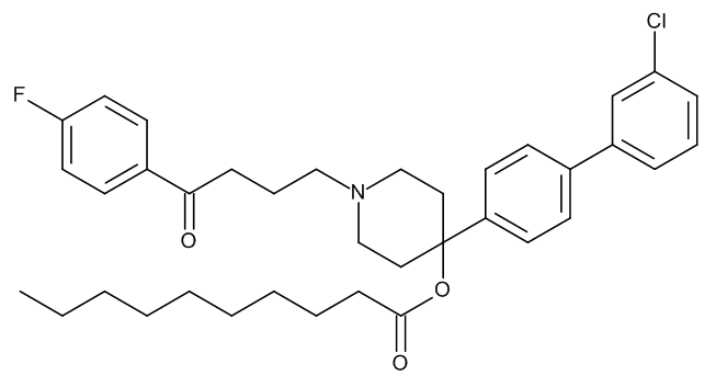 4-Dechloro-4-(3-chlorophenyl) Haloperidol Decanoate - image 1