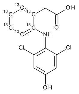 4’-Hydroxy Diclofenac-13C6 (Contain 3% unlabeled) - image 1