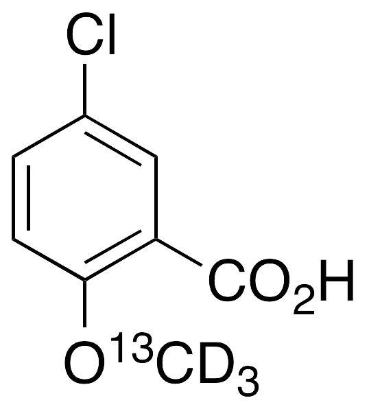 5-Chloro-2-methoxy-benzoic Acid-13C,d3 - image 1