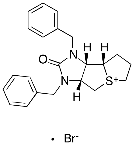 (3aR,8aS,8bS)-Thieno[1',2':1,2]thieno[3,4-d]imidazol-5-ium, decahydro-2-oxo-1,3-bis(phenylmethyl) Bromide - image 1