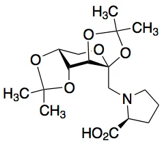 1-[1-Deoxy-2,3:4,5-bis-O-(1-methylethylidene)-Beta-D-fructopyranos-1-yl]-L-proline - image 1