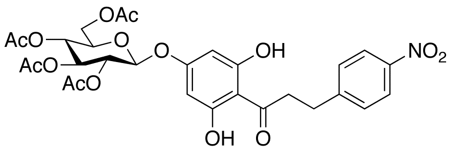 4’-O-(Beta-D-2”,3”,4”,6”-Tetraacetyl-glucopyranosyl)-4-nitrophloretin - image 1