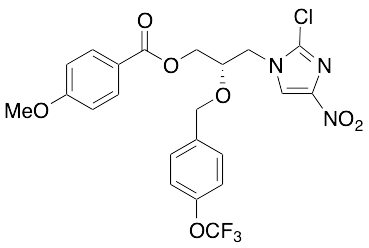 (2S)-3-(2-Chloro-4-nitro-1H-imidazol-1-yl)-4-methoxybenzoic Acid 2-[[4-(Trifluoromethoxy)phenyl]methoxy]propyl Ester - image 1