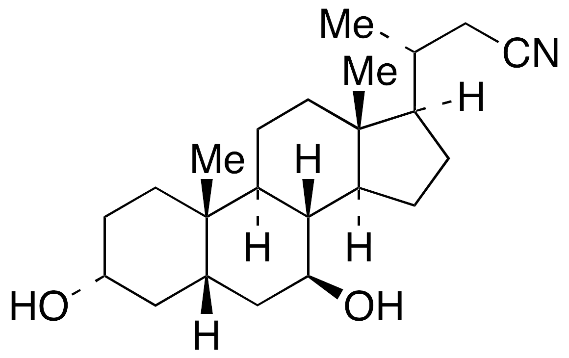 (3Alpha,5Beta,7Beta)-3,7-Dihydroxy-24-norcholane-23-nitrile - image 1