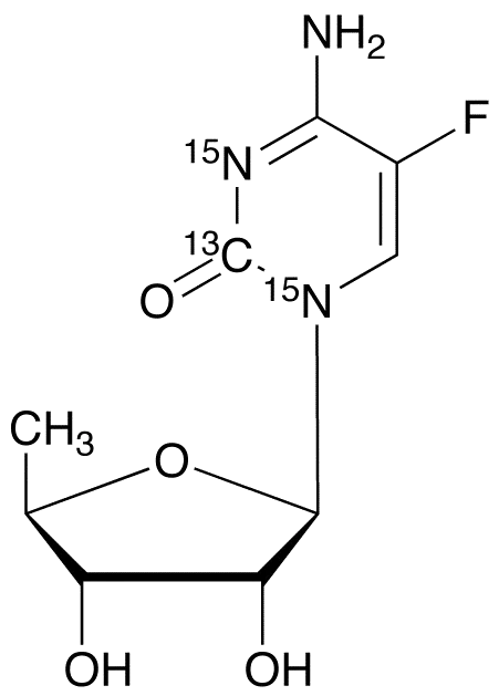 5’-Deoxy-5-fluorocytidine-13C,15N2 - image 1