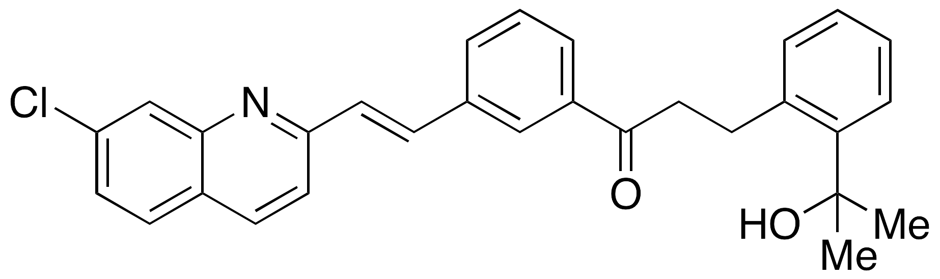 1-[3-[(1E)-2-(7-Chloro-2-quinolinyl)ethenyl]phenyl]-3-[2-(1-hydroxy-1-methylethyl)phenyl]-1-propanon - image 1