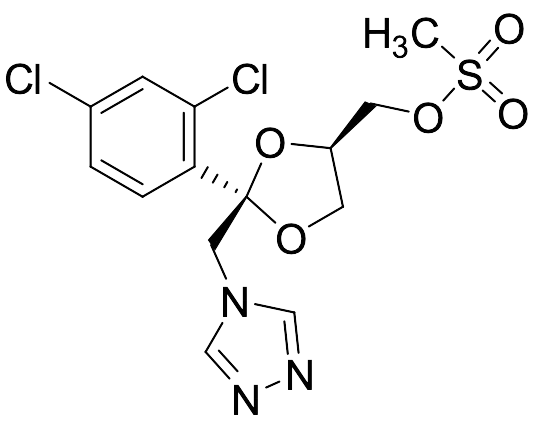 cis-[2-(2,4-Dichlorophenyl)-2-(1H-1,2,4-triazol-4-yl-methyl)-1,3-dioxolan-4-yl]methyl Methanesulfonate - image 1