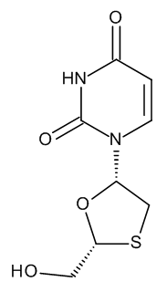(2R-cis)-1-[2-(Hydroxymethyl)-1,3-oxathiolan-5-yl]-2,4(1H,3H)-pyrimidinedione - image 1