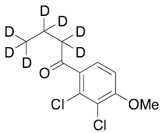 1-(2,3-Dichloro-4-methoxyphenyl)-1-butanone-d7 - image 1