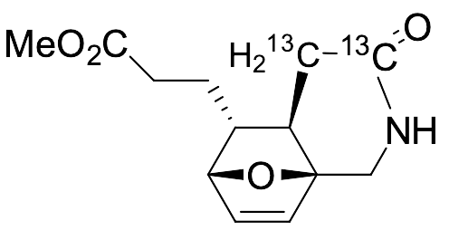 Methyl 3-((4aR,5R,6R,8aS)-3-Oxo-2,3,4,4a,5,6-hexahydro-1H-6,8a-epoxyisoquinolin-5-yl)propanoate-13C2 - image 1