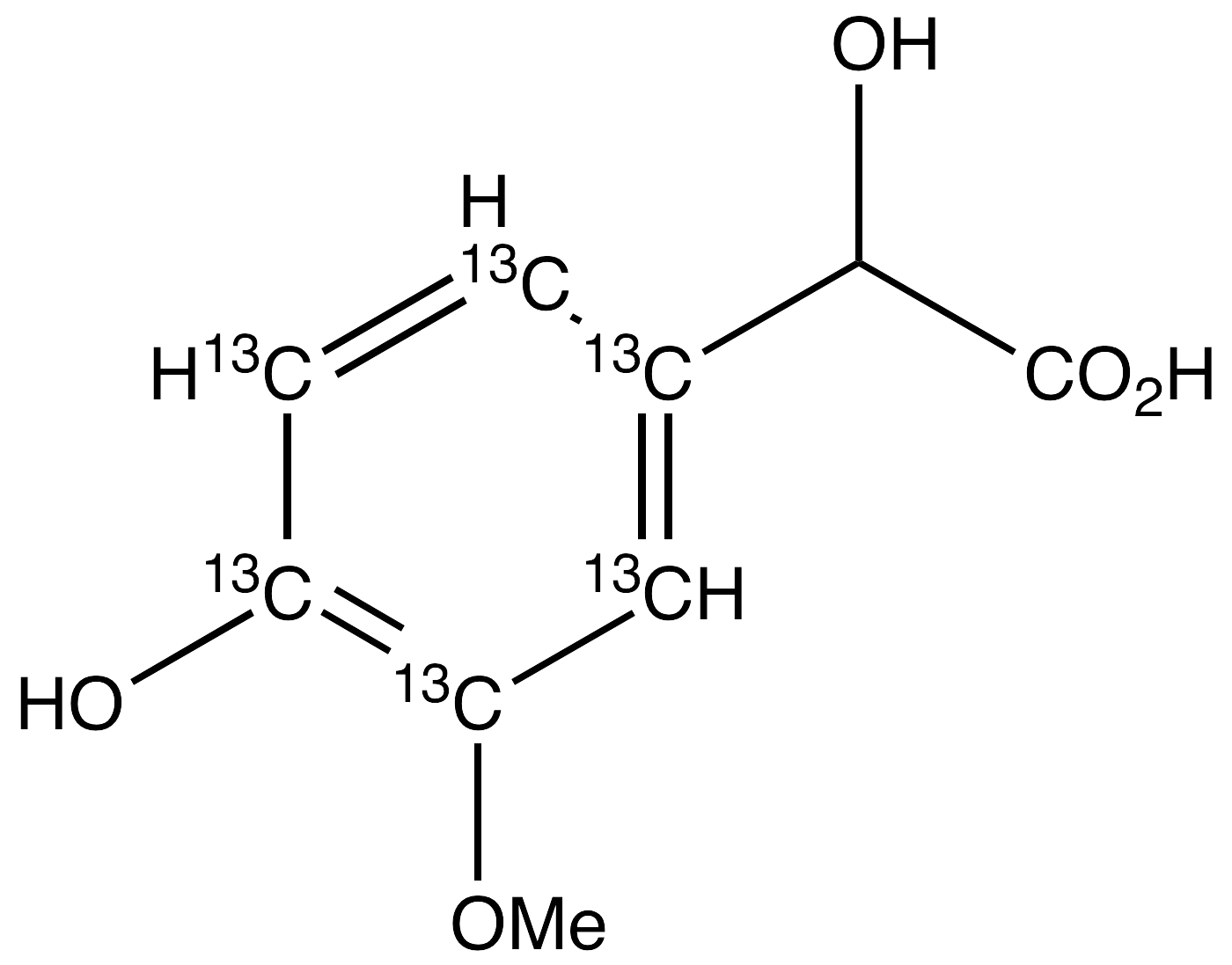 4-Hydroxy-3-methoxymandelic Acid-13C6 - image 1