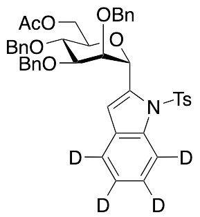 2-[6-O-Acetyl-2,3,4-tris-O-(phenylmethyl)-Alpha-D-mannopyranosyl]-1-[(4-methylphenyl)sulfonyl]-1H-indole-d4 - image 1