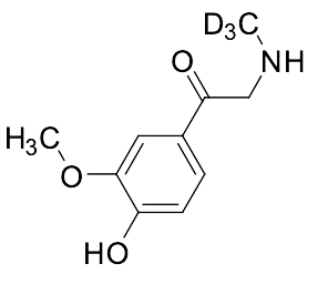 1-(4-Hydroxy-3-methoxyphenyl)-2-(methylamino)ethanone-D3 - image 1