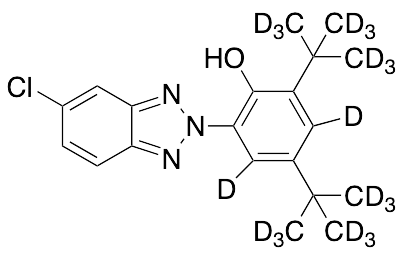 2,4-Di-tert-butyl-6-(5-chloro-2H-benzotriazol-2-yl)phenol-d20 - image 1