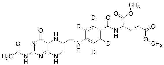 4,5,6,7-Tetrahydro 2-Acetamido Folic Acid Bismethyl Ester-d4 - image 1