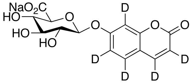 7-Hydroxy Coumarin-d5 Beta-D-Glucuronide Sodium Salt - image 1