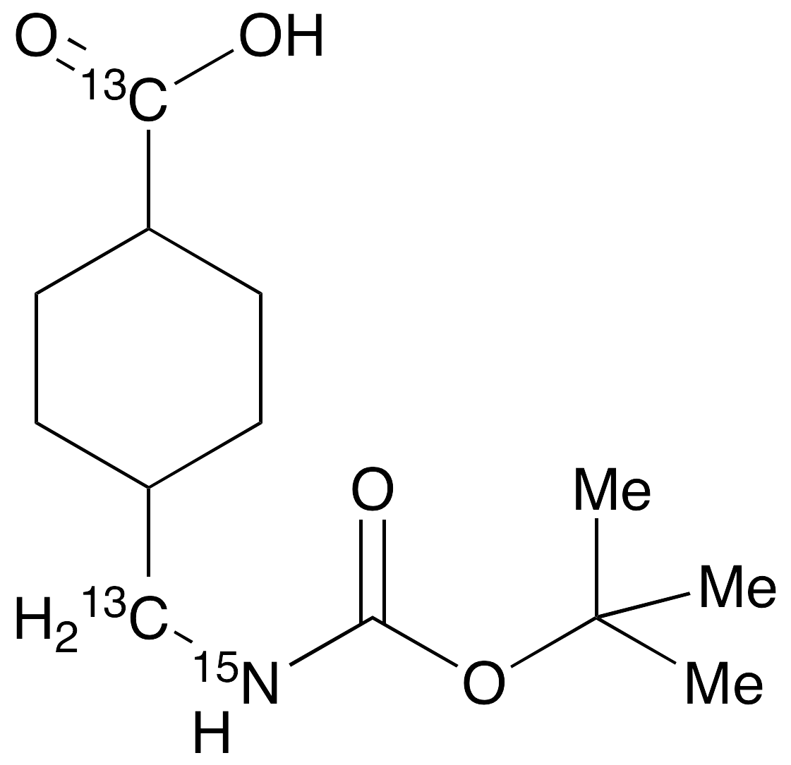 cis,trans-(1,1-Dimethylethoxy)carbonyl Tranexamic Acid-13C2,15N - image 1