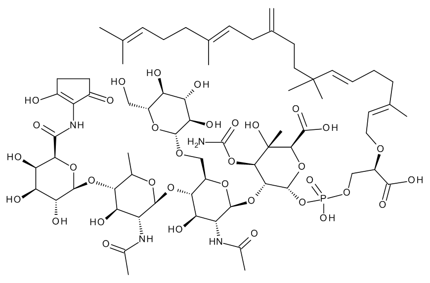 Moenomycin Complex (>80%) (Mixture of Moenomycin A, Moenomycin A12, Moenomycin C1, Moenomycin C3, Moenomycin C4) - image 1