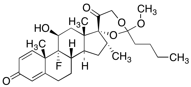 (11Beta,16Alpha)-9-Fluoro-11-hydroxy-17,21-[(1-methoxypentylidene)bis(oxy)]-16-methyl-pregna-1,4-diene-3,20-dione - image 1