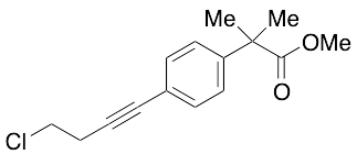 Methyl 2-(4-(4-Chlorobut-1-yn-1-yl)phenyl)-2-methylpropanoate - image 1