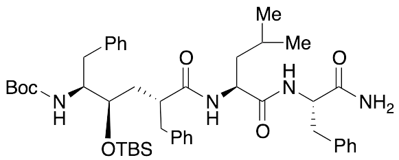 N-[(2R,4R,5S)-5-[[(1,1-Dimethylethoxy)carbonyl]amino]-4-[[(1,1-dimethylethyl)dimethylsilyl]oxy]-1-oxo-6-phenyl-2-(phenylmethyl)hexyl]-L-leucyl-L-phenylalaninamide - image 1