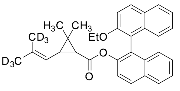 2'-Ethoxy-[1,1'-binaphthalen]-2-yl -2,2-dimethyl-3-(2-methylprop-1-en-1-yl)cyclopropane-1-carboxylate-D6 - image 1