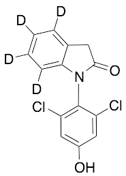1-(2,6-Dichloro-4-hydroxyphenyl)-1,3-dihydro-2H-Indol-2-one-d4 - image 1