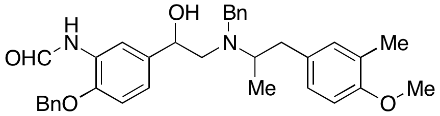 N-[5-[1-Hydroxy-2-[[2-(4-methoxy-3-methylphenyl)-1-methylethyl](phenylmethyl)amino]ethyl]-2-(phenylmethoxy)phenyl]-formamide - image 1