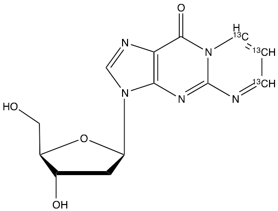 3-(2-Deoxy-beta-D-erythro-pentofuranosyl)pyrimido[1,2-a]purin-10(3H)-one-13C3 - image 1