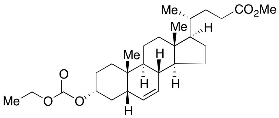 (3Alpha,5Beta)-3-[(Ethoxycarbonyl)oxy]chol-6-en-24-oic Acid Methyl Ester - image 1
