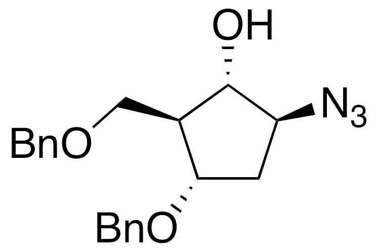 (1S,2S,3S,5S)-5-Azido-3-(phenylmethoxy)-2-[(phenylmethoxy)methyl]cyclopentanol - image 1